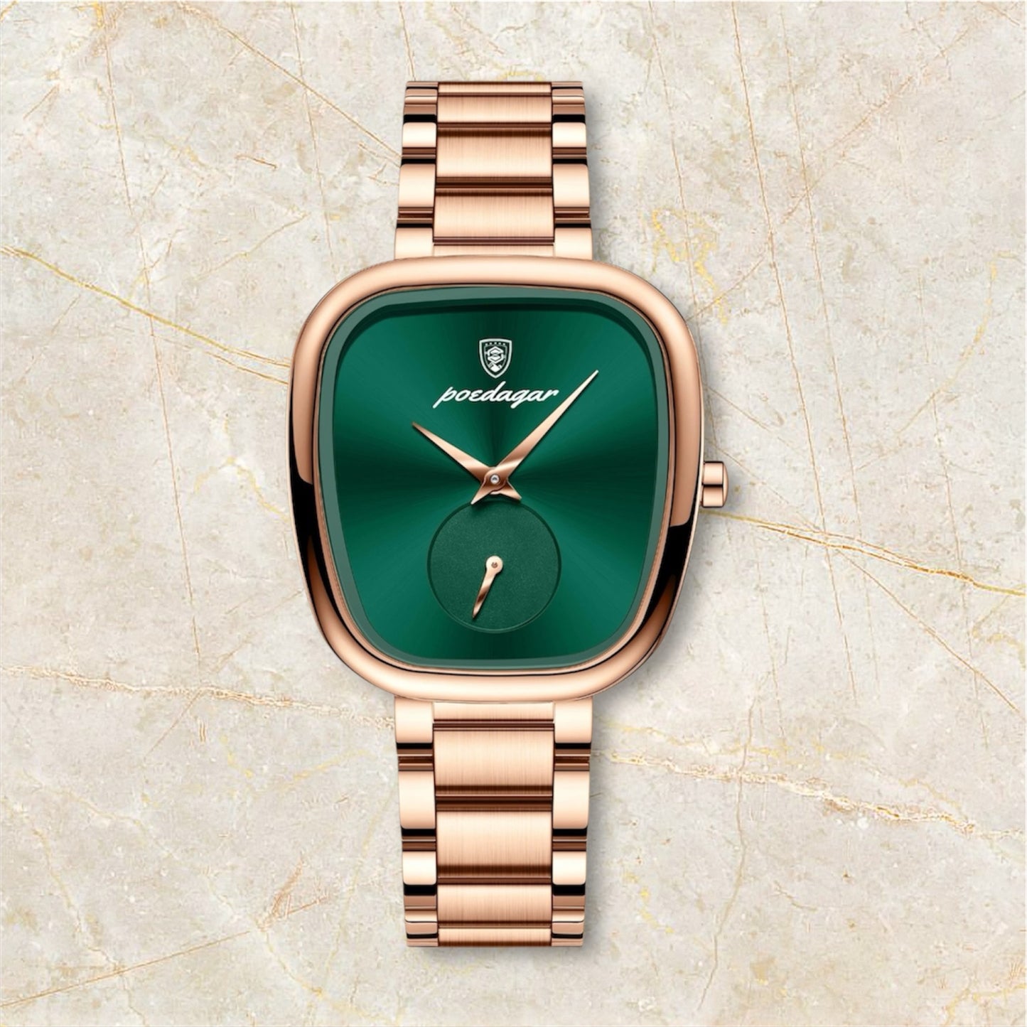 “Luxury Waterproof Stainless Steel Quartz Watch for Women, Elegant High-Quality Timepiece.”