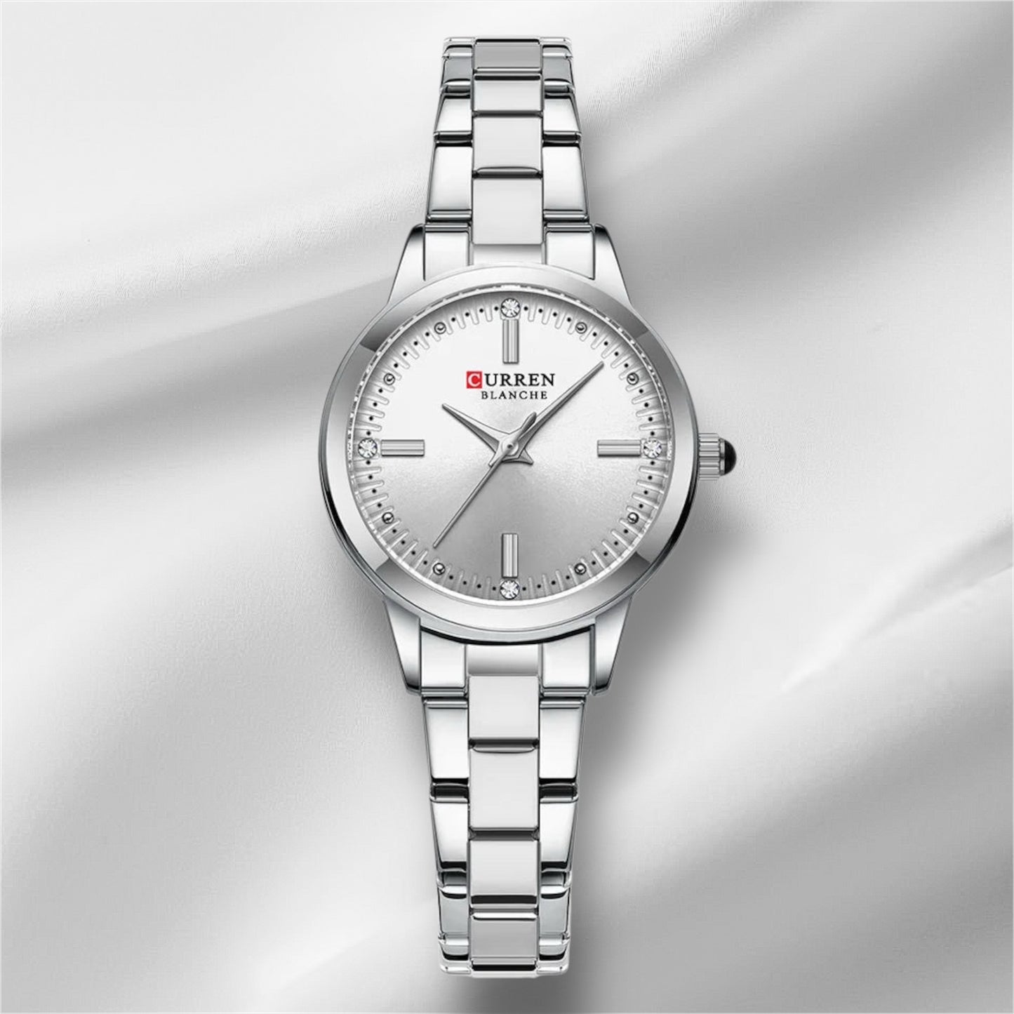 “Women’s Bracelet Watch, Simple Dial, Elegant Quartz Fashion Accessory.”