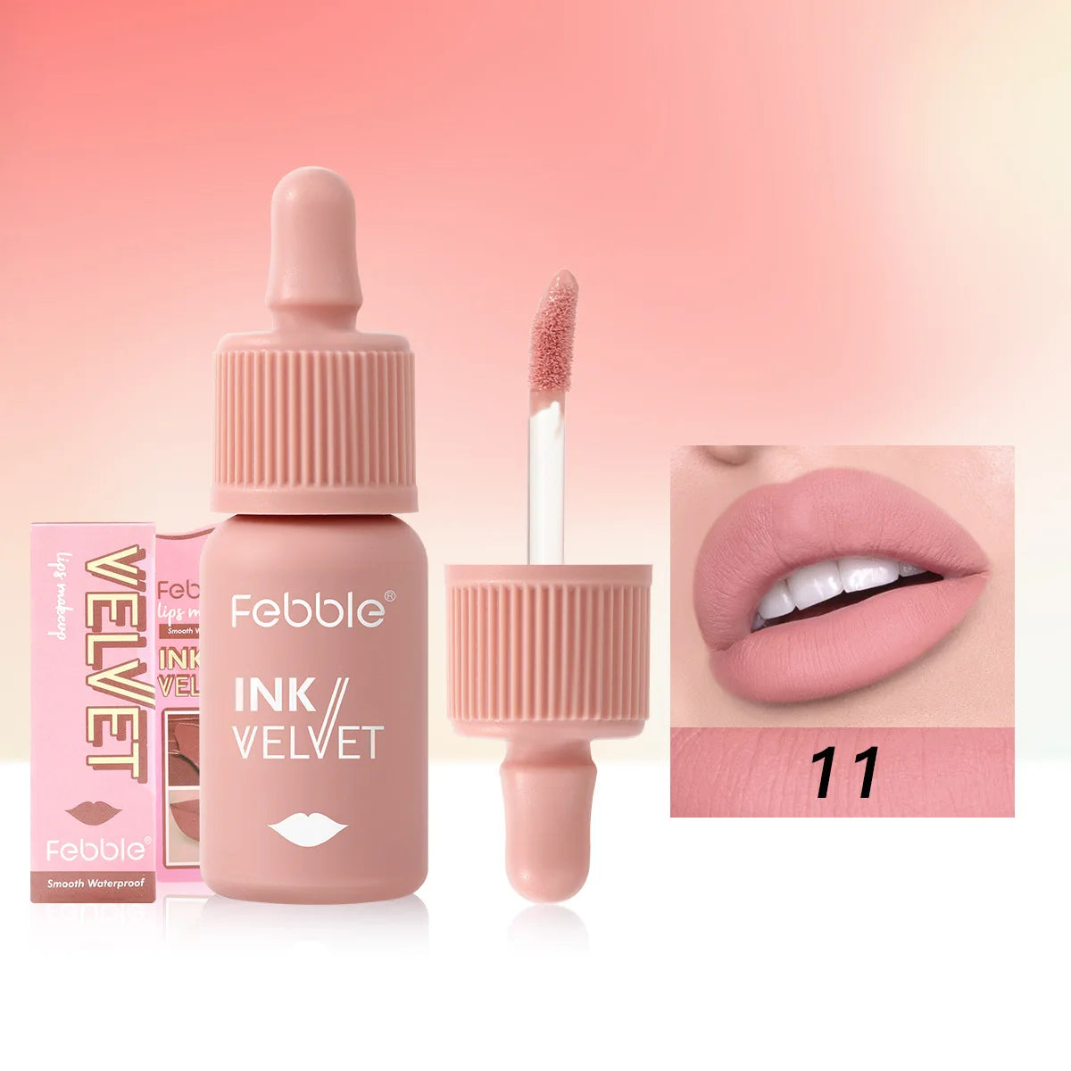 “12-Color Velvet Lip Gloss Matte, Long-Lasting Nude, Natural Look Finish”
