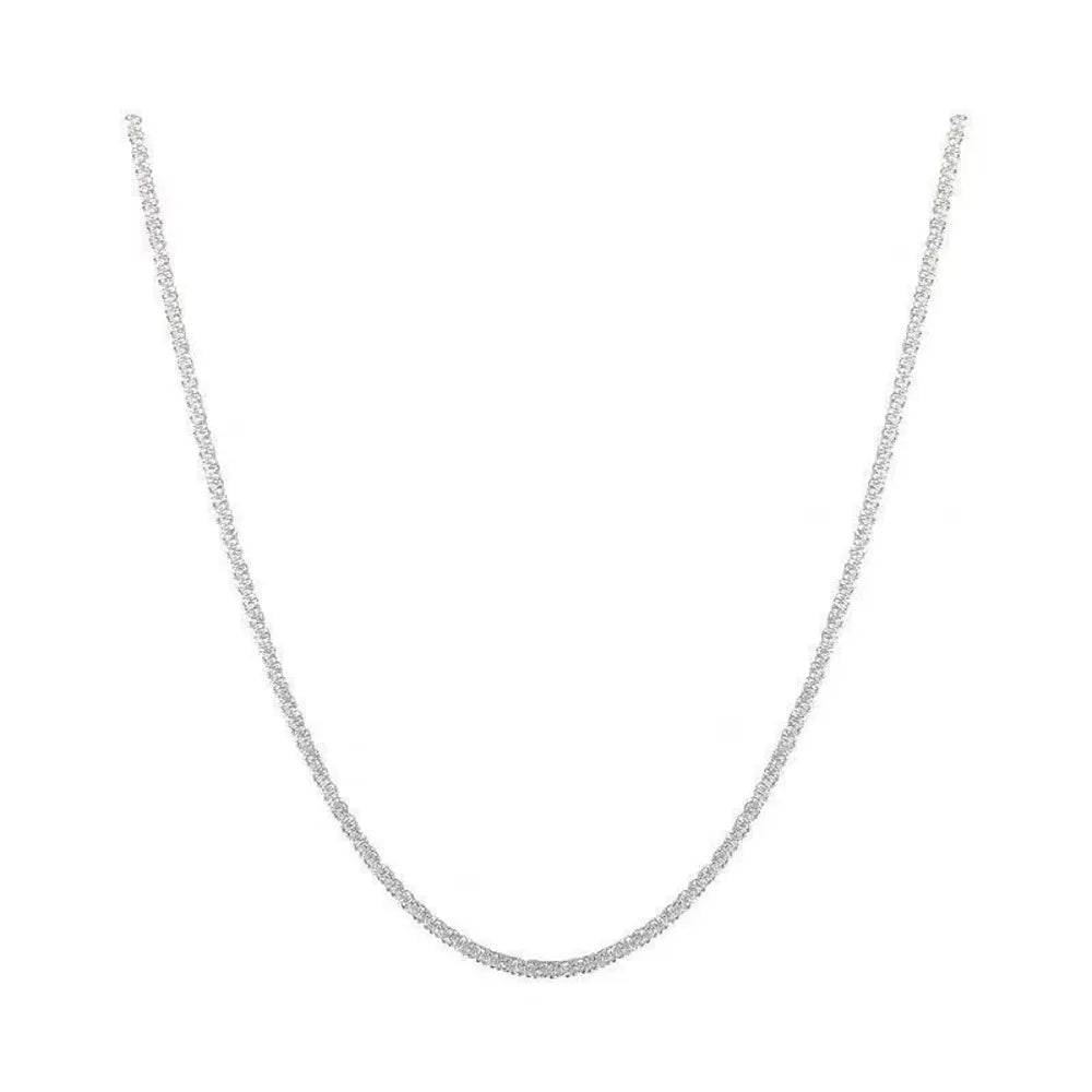 “Popular Silver Sparkling Clavicle Necklace – Sunshine Choker for Women, Wedding & Party Gift”