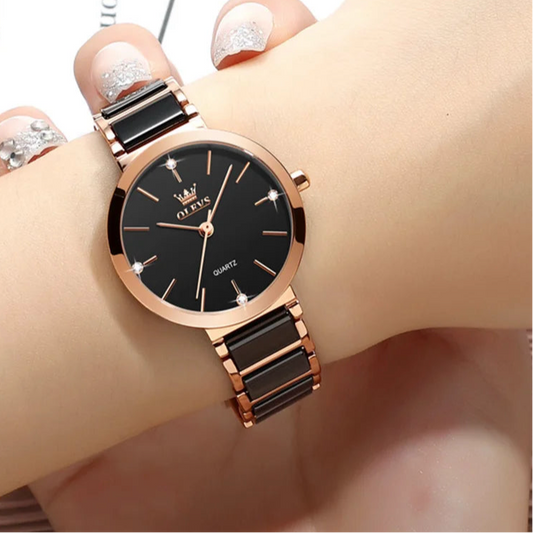 “Luxury Women’s Waterproof Quartz Wristwatch Elegant Fashion Bracelet Watch.”