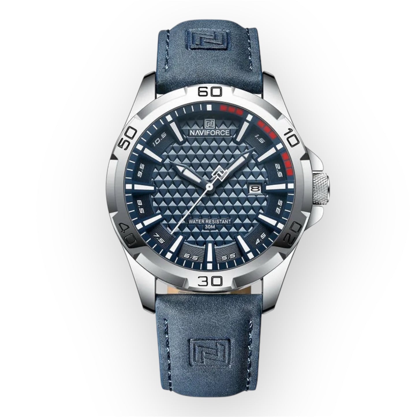 “Men’s Fashion Quartz Watch, Leather Strap, Sport Waterproof, Calendar Clock.”