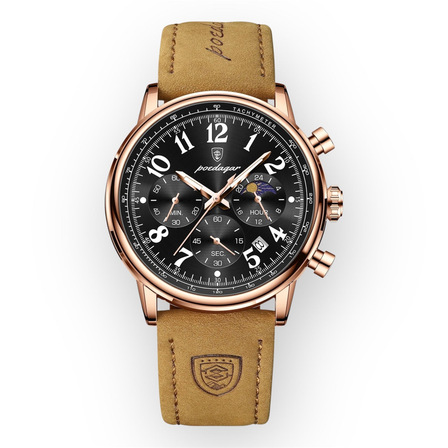 “Luxury Sports Men’s Watch, Waterproof, Luminous Chronograph, Stylish Quartz Timepiece.”