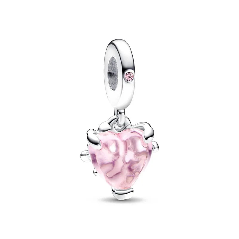 “925 Silver Family Charm Pendant - Sparkling Boy/Girl Bead for Pandora Bracelet.”