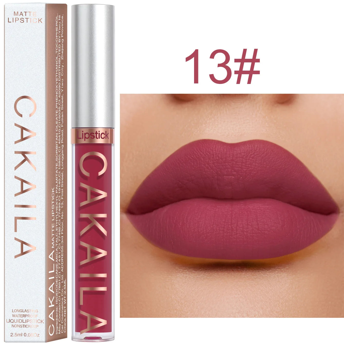 “18-Color Matte Lipstick – Non-Stick, Waterproof Long-Lasting Lip Gloss”