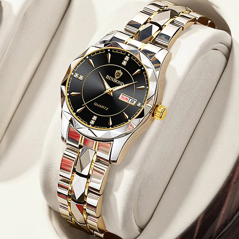 “Luxury Women’s Quartz Watch: Fashionable, Waterproof, Luminous, Perfect Gift Accessory.”
