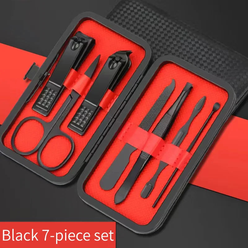 “Convenient nail clipper set with manicure, pedicure, trimming, and peeling tools.”