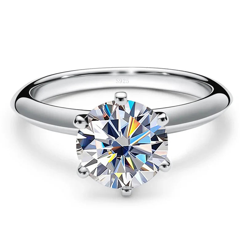 “1-5ct Moissanite Ring for Women GRA Certified 925 Sterling Silver Wedding Bands.”