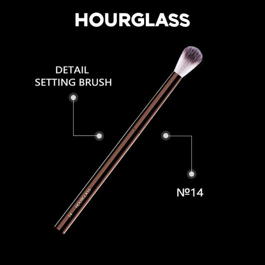 “Detail setting brush, soft fiber, skin-friendly, precise eye makeup tool, single brush.”