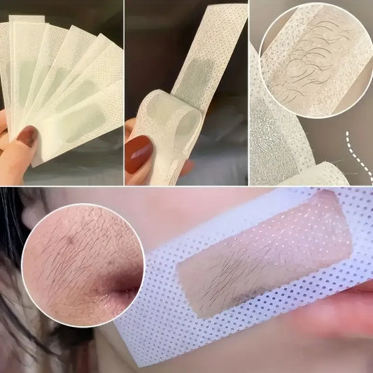 “10/20/30/50 Pcs Wax Strips, Hair Removal Cold Wax Paper, Face Neck Arm Leg”