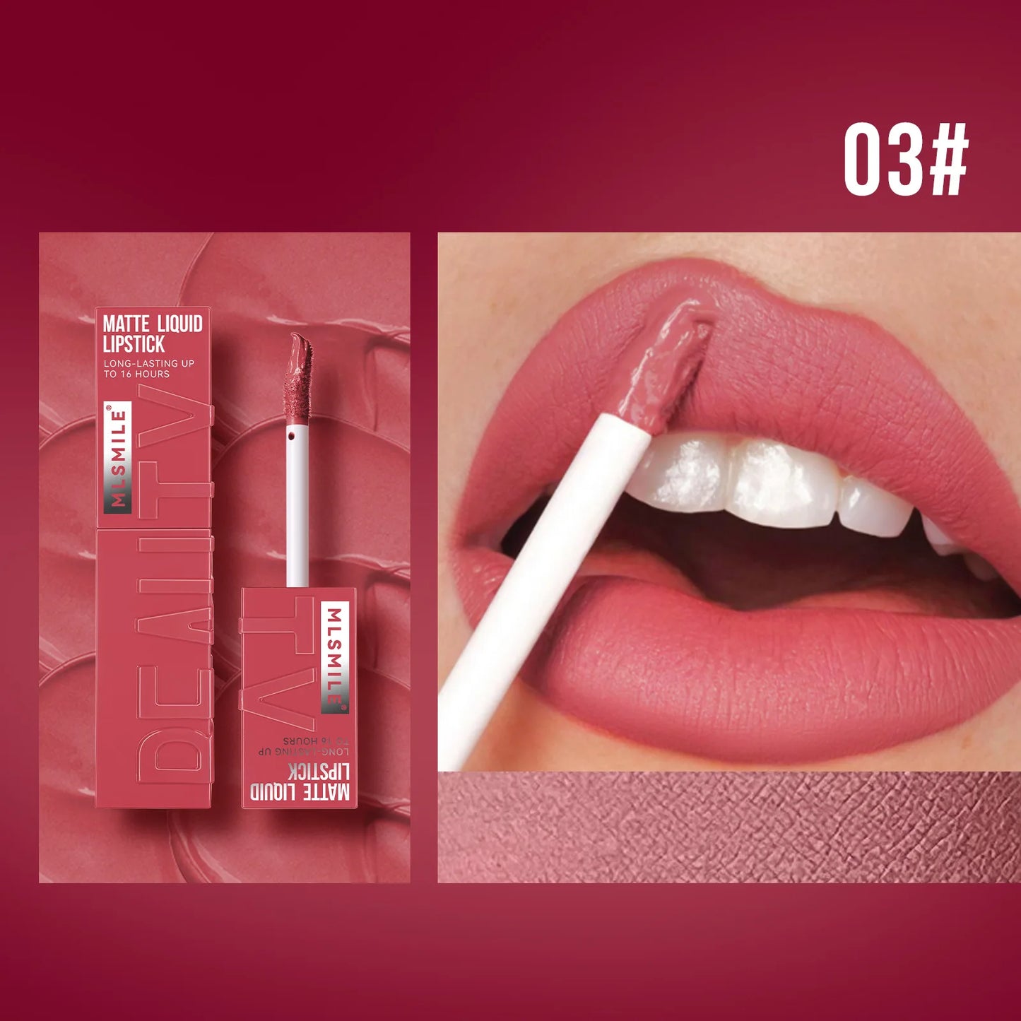 “6-Color Non-Stick Velvet Satin Lip Gloss, Waterproof, Long-Lasting Matte Liquid Lipstick”
