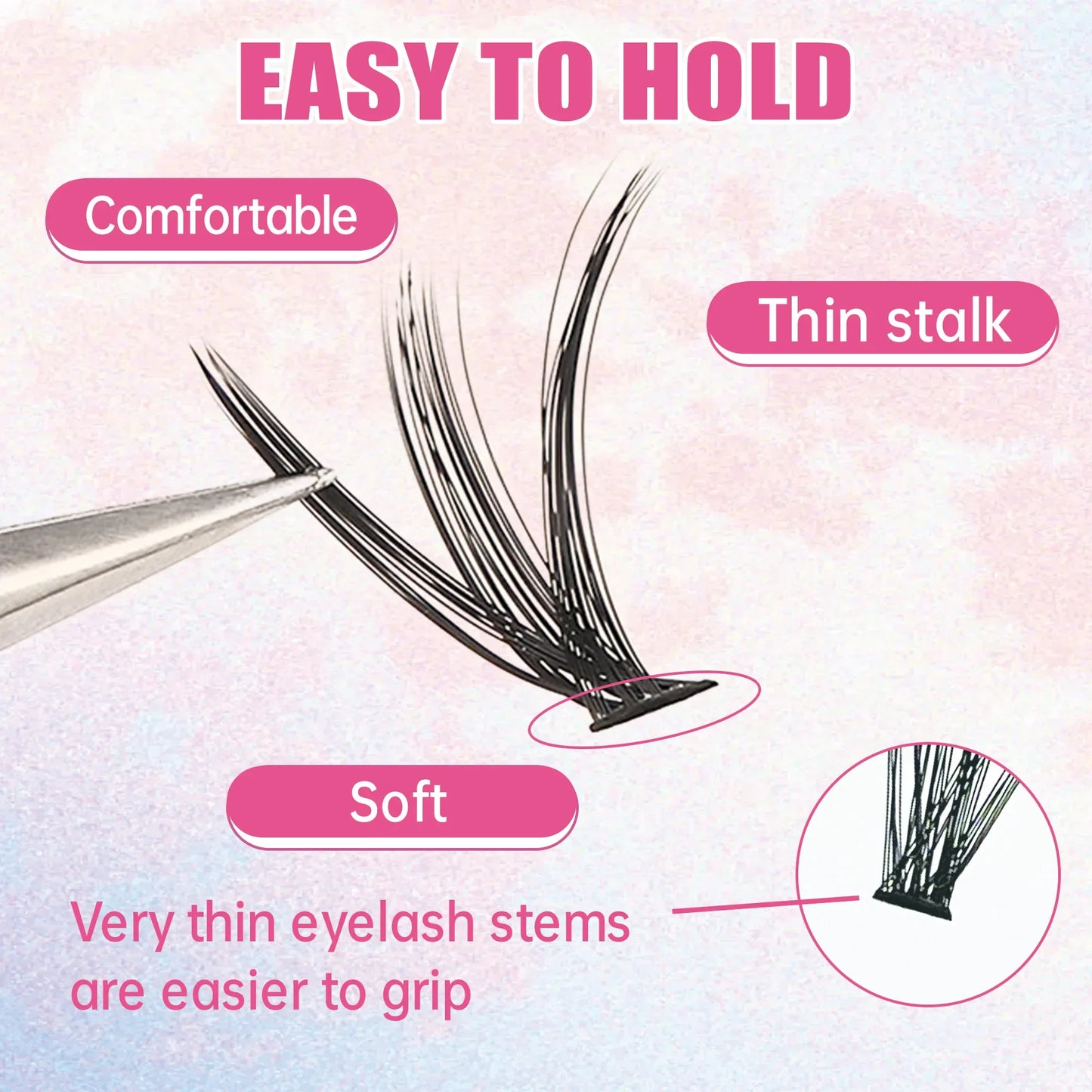 “200 pcs eyelash clusters with bond and seal glue, DIY lash extension kit.”