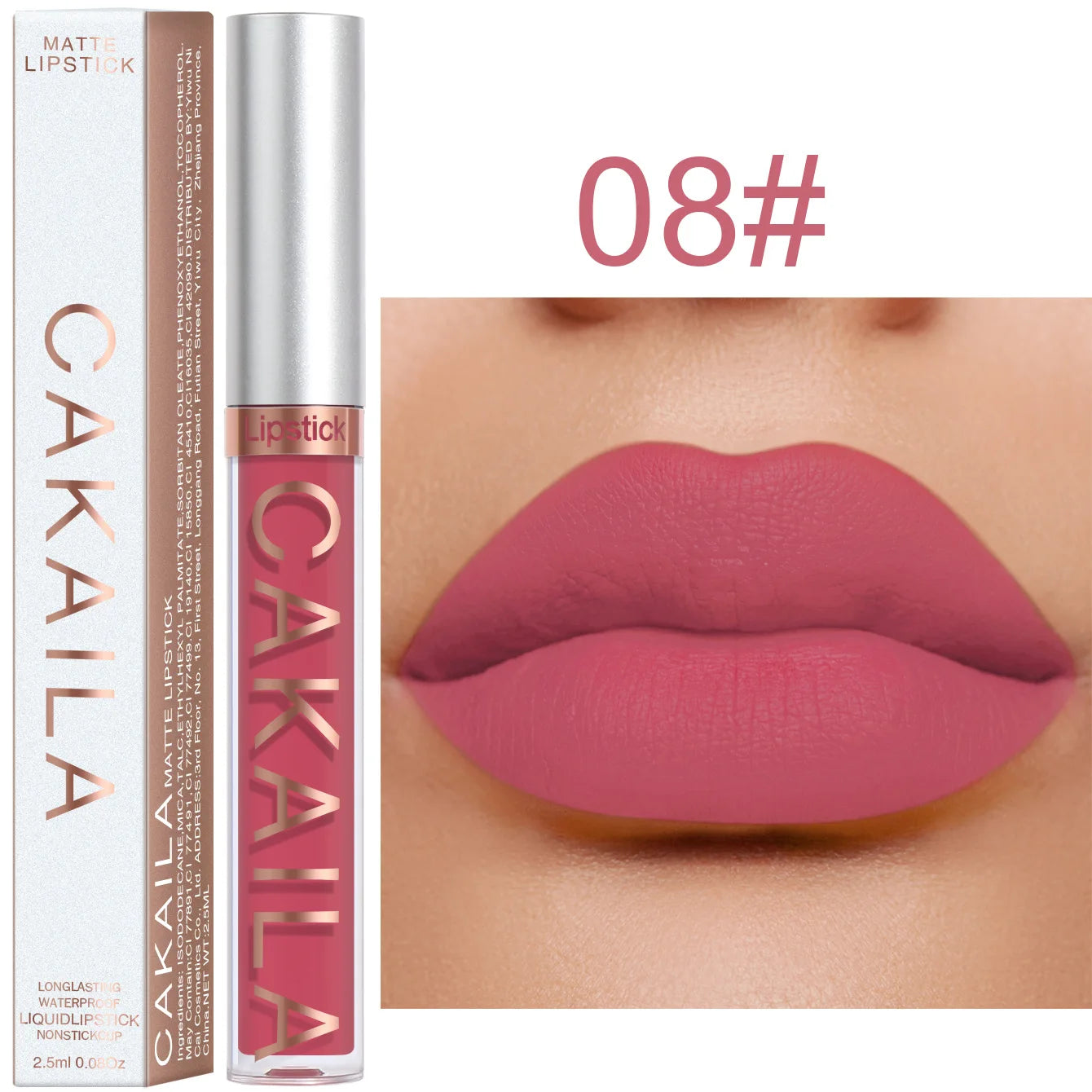 “18-Color Matte Lipstick – Non-Stick, Waterproof Long-Lasting Lip Gloss”