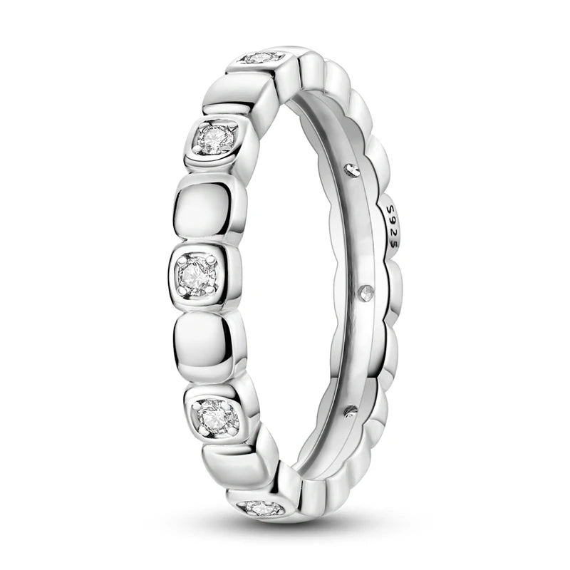 “925 Silver Zircon Star Ring - Geometric Design for Engagements & Valentine’s Gifts.”