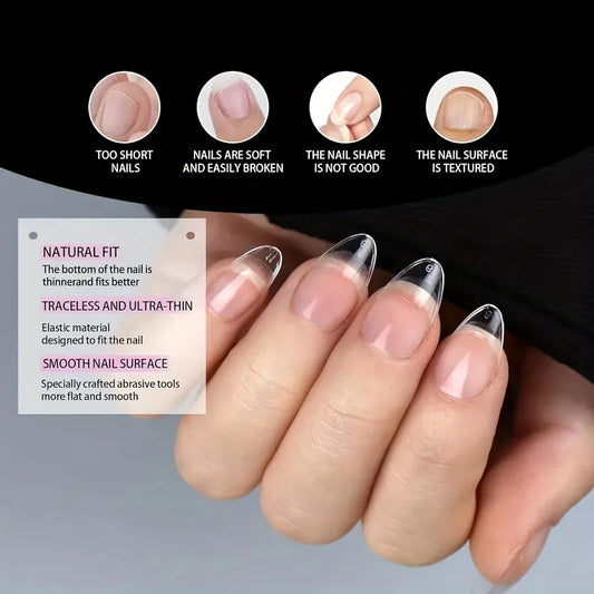 “Full Cover Soft Gel Nail Tips Various Shapes Styles Professional Extension DIY”