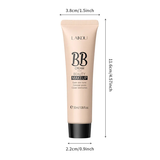 “30ml BB Cream Concealer – 6 Colors, Natural Finish, Lightweight Primer & Full Coverage” - Dazzory