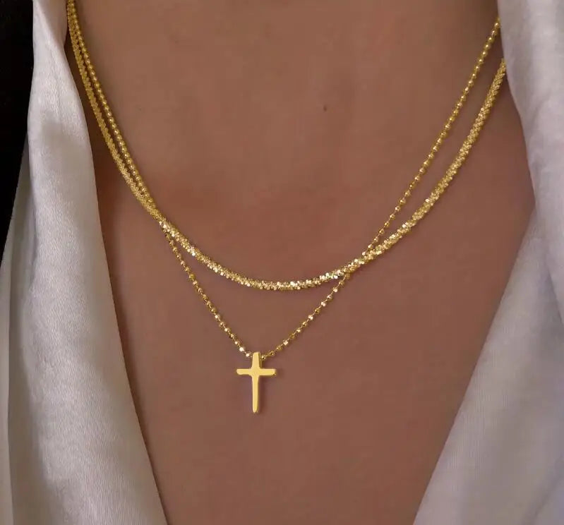 “Silver Sparkling Necklace for Women - Trendy Korean Choker Jewelry.”