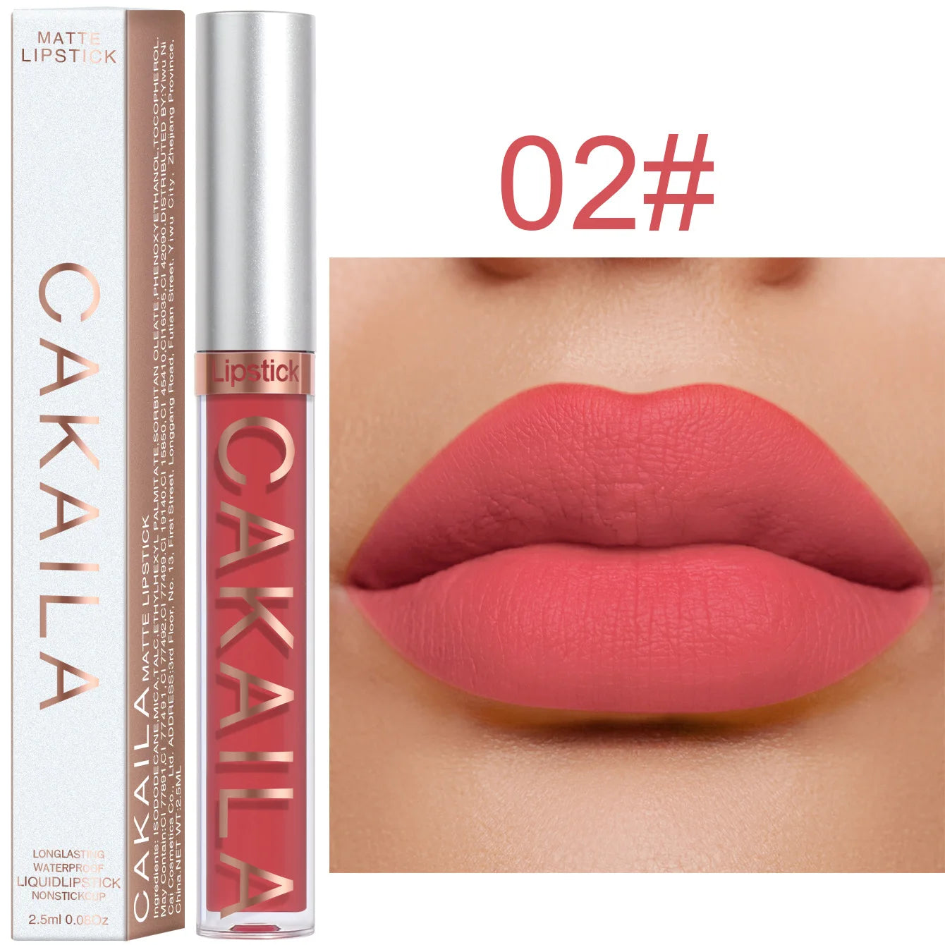 “18-Color Matte Lipstick – Non-Stick, Waterproof Long-Lasting Lip Gloss”