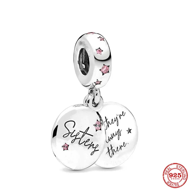 “925 Silver Family Charm Pendant - Sparkling Boy/Girl Bead for Pandora Bracelet.”