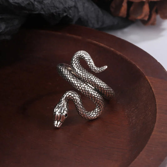 “925 sterling silver adjustable snake ring, elegant and luxurious wedding jewelry.”