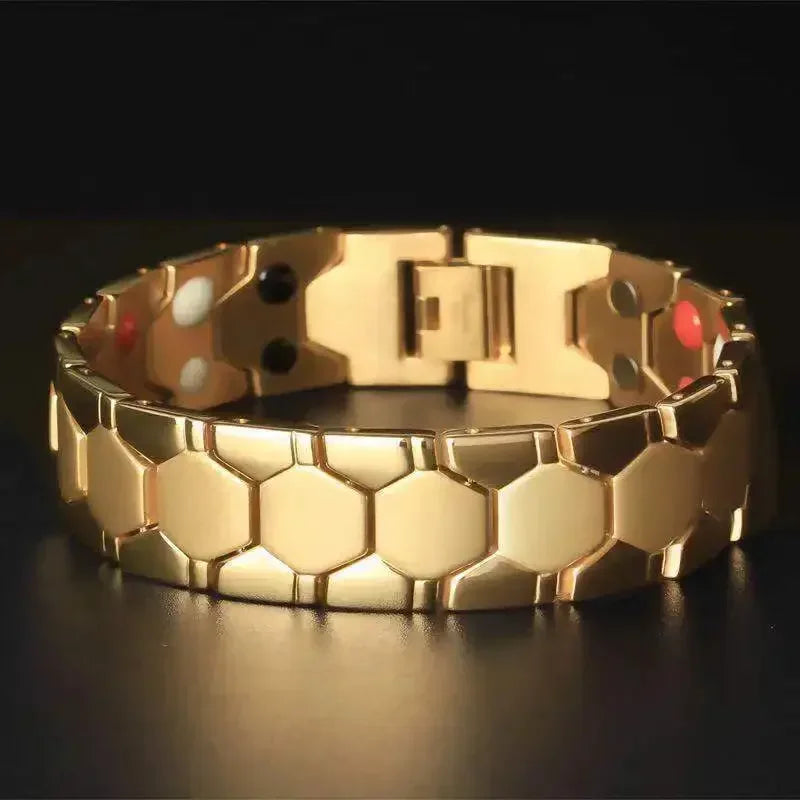 “Men’s Magnetic Detox Bracelet - Lymph Drainage & Arthritis Pain Relief Jewelry.”