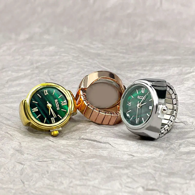 “Hot Selling Finger Watch Ring - Creative Alloy Quartz Watch for Men & Women.”