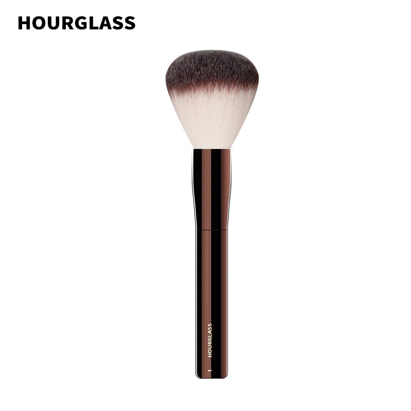 “Soft round head makeup brush, natural fibers, modern design, for daily use.”