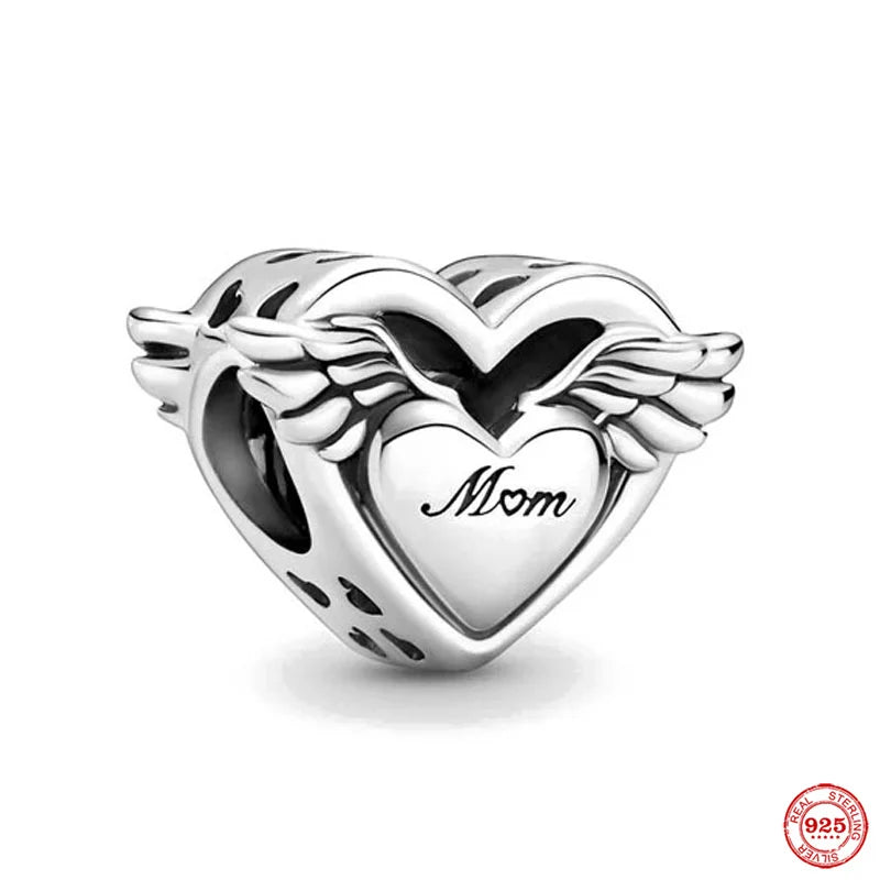 “925 Silver Family Charm Pendant - Sparkling Boy/Girl Bead for Pandora Bracelet.”