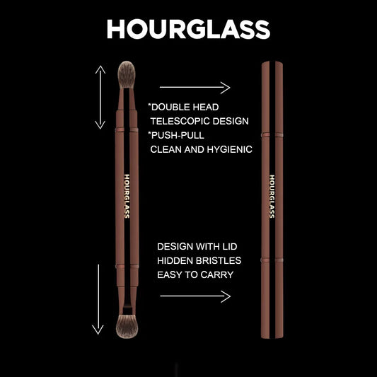 “Hourglass No.27 Retractable Double Head Fiber Eyeshadow Smudge Face Makeup Brush”
