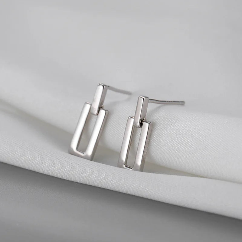 “Simple heart drop earrings, gold or silver, perfect wedding or gift jewelry.”