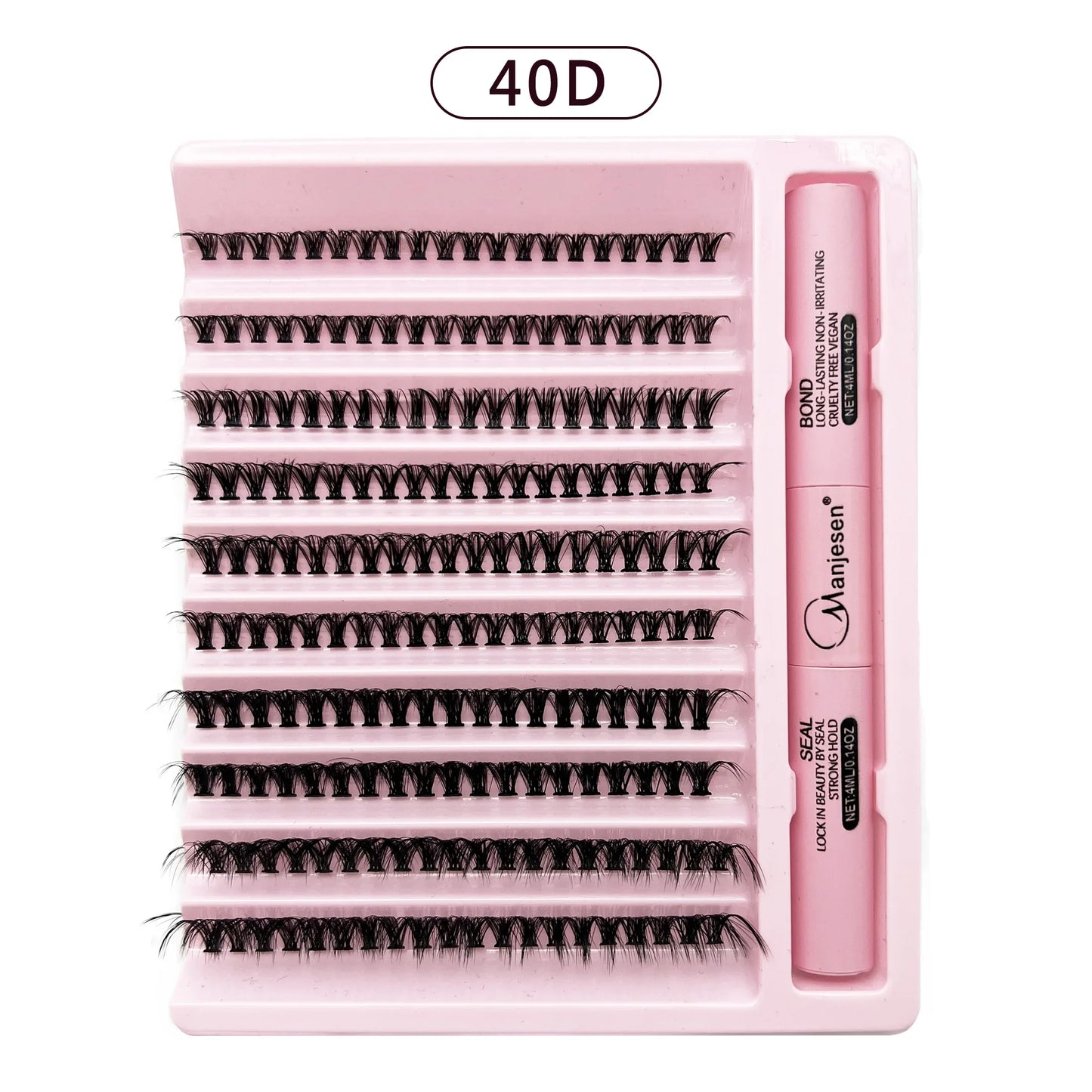 “200 pcs eyelash clusters with bond and seal glue, DIY lash extension kit.”