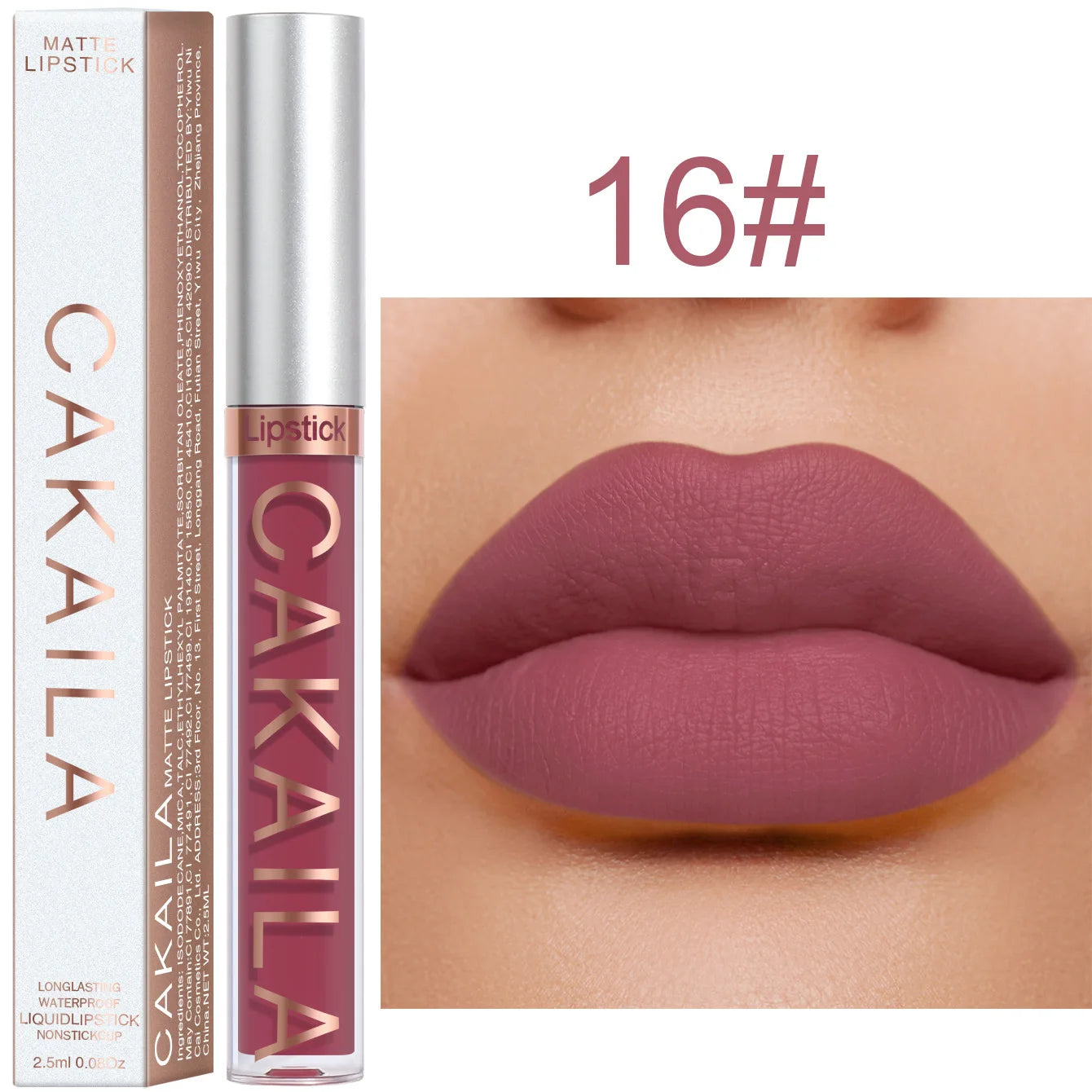 “18-Color Matte Lipstick – Non-Stick, Waterproof Long-Lasting Lip Gloss”