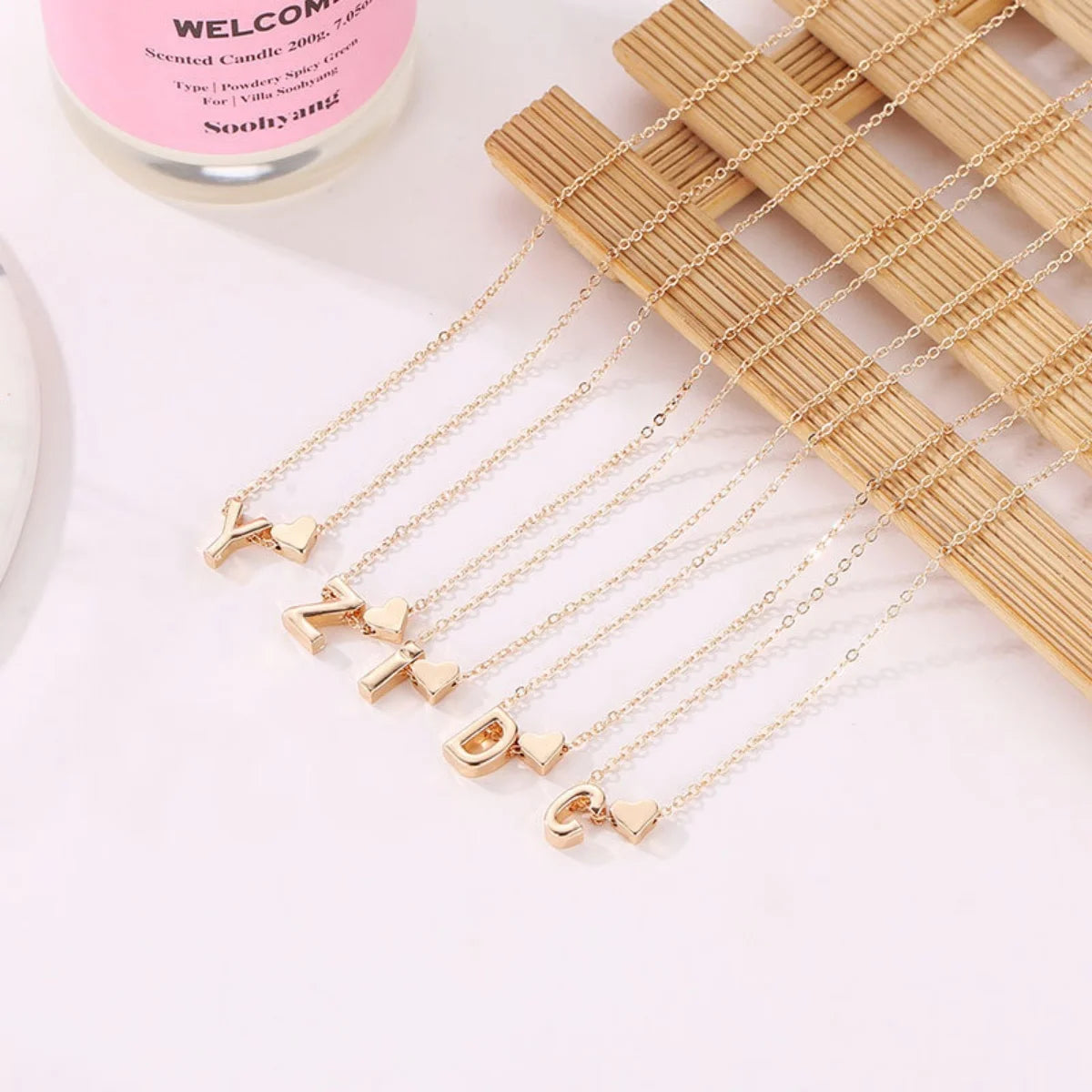 “Initial 26 Letter Heart Necklace for Women and Girls, Perfect Friendship Gift.”