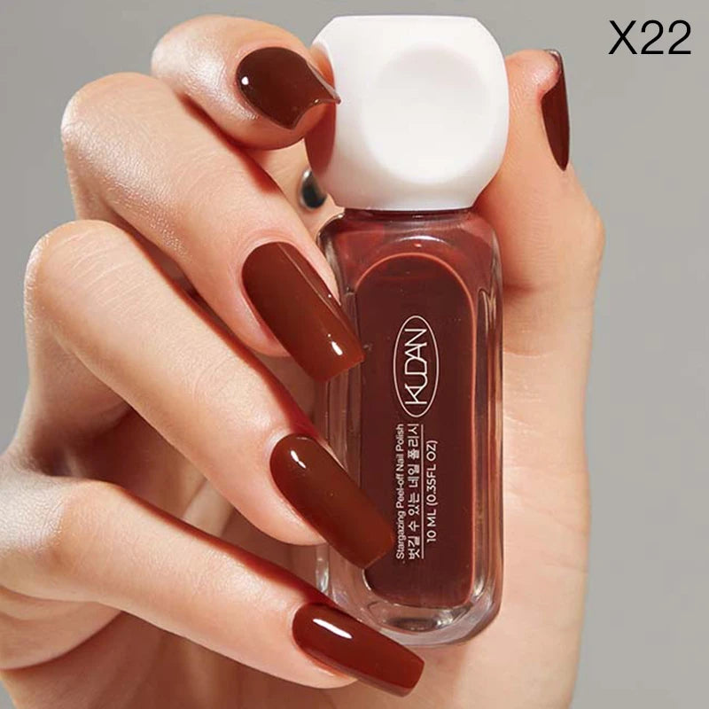 “10ml Water-Based Peel Off Nail Polish, Glitter Colors, Manicure Supplies”