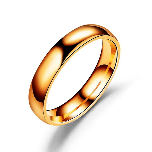 “Simple 6mm Titanium Ring Women Men Hypoallergenic High Polished Wedding Couple Jewelry.”