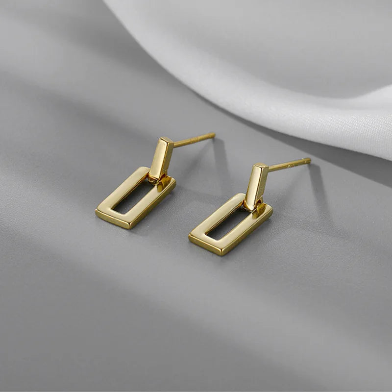 “Simple heart drop earrings, gold or silver, perfect wedding or gift jewelry.”