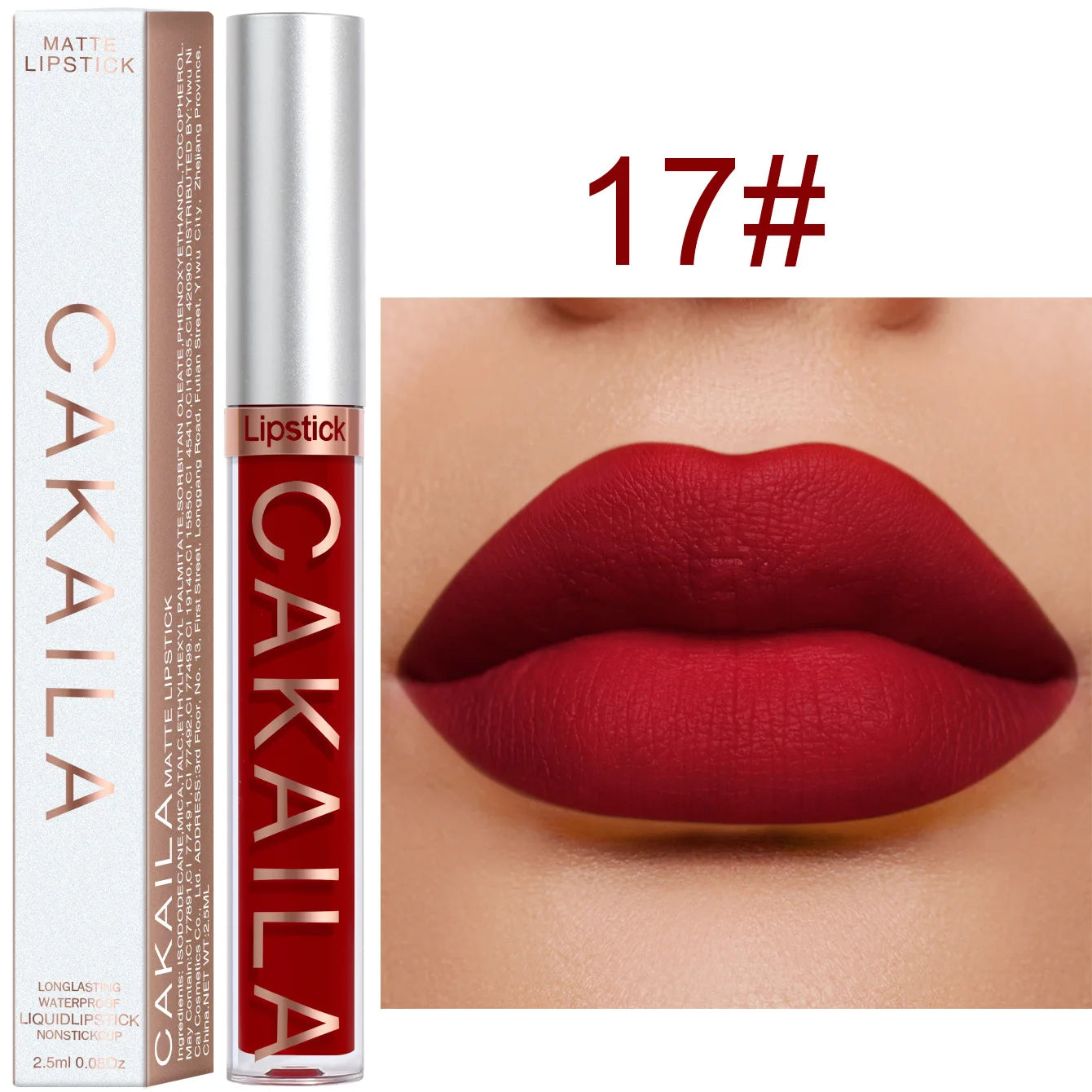 “18-Color Matte Lipstick – Non-Stick, Waterproof Long-Lasting Lip Gloss”