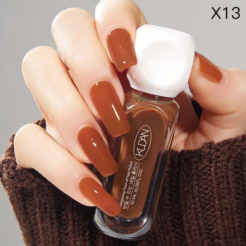 “10ml Water-Based Peel Off Nail Polish, Glitter Colors, Manicure Supplies”