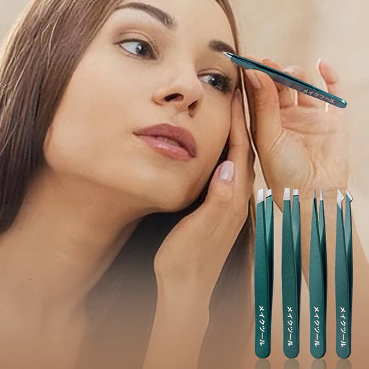 “2/4/6 Pcs Beauty Tweezers: Stainless Steel, Colorful, Precise Hair Removal Tools.”