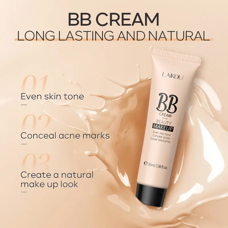 “30ml BB Cream Concealer – 6 Colors, Natural Finish, Lightweight Primer & Full Coverage”