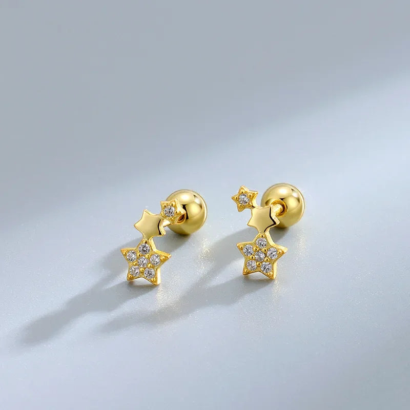 “Fashion heart stud earrings, hypoallergenic, perfect for cartilage piercings and gifts.”