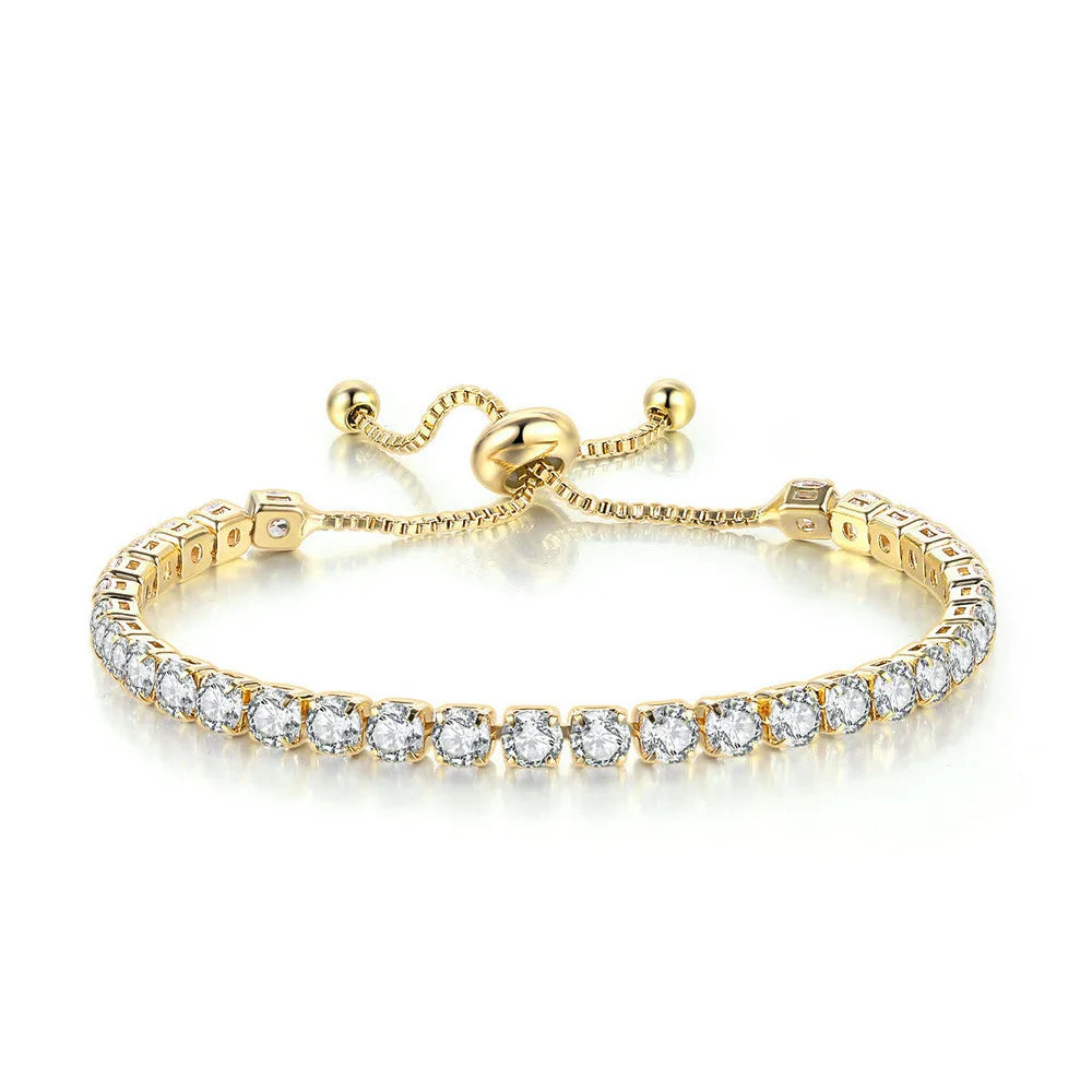 “Trendy Gold-Color Interlocked Circle Bangle, Unisex, Stylish Party Bracelet Accessory.”