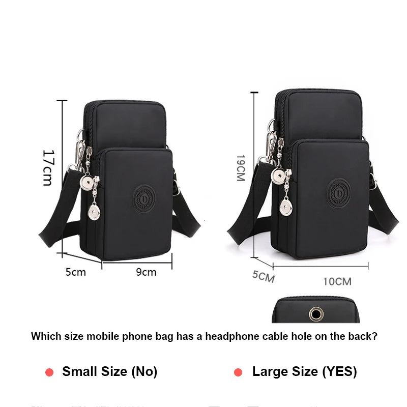 “New women’s nylon phone bag, coin purse, small crossbody, travel wallet.”