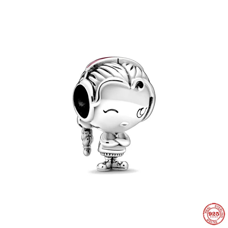 “925 Silver Family Charm Pendant - Sparkling Boy/Girl Bead for Pandora Bracelet.”
