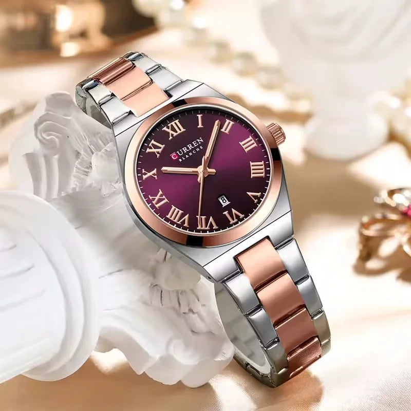 “Luxury Fashion Women’s Watch, Waterproof Quartz, Stainless Steel Elegant Timepiece.”