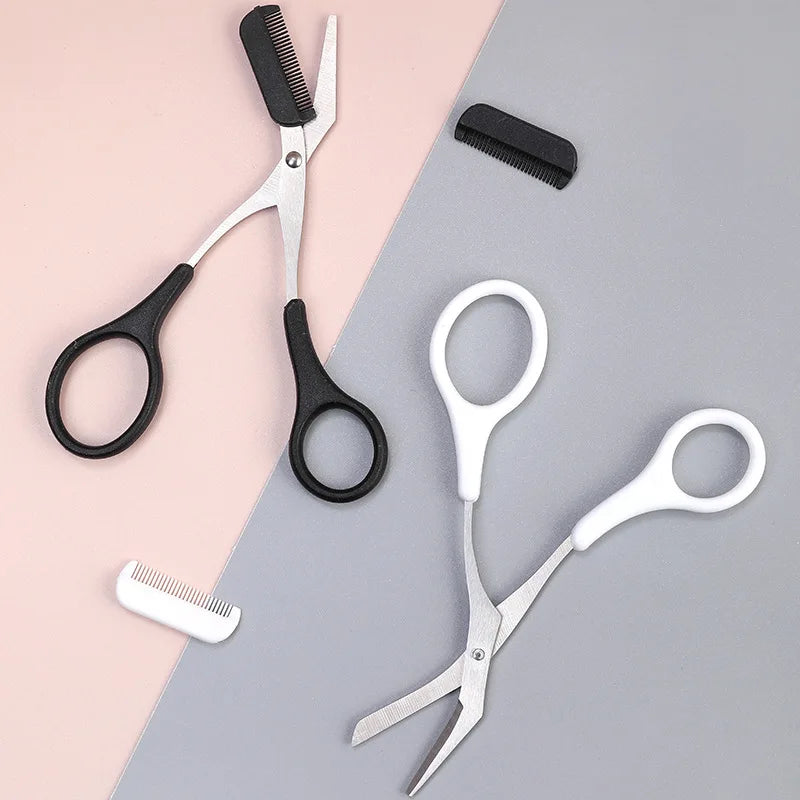 “Stainless Steel Eyebrow Trimmer: Comb, Shape, and Perfect Your Look Safely.”