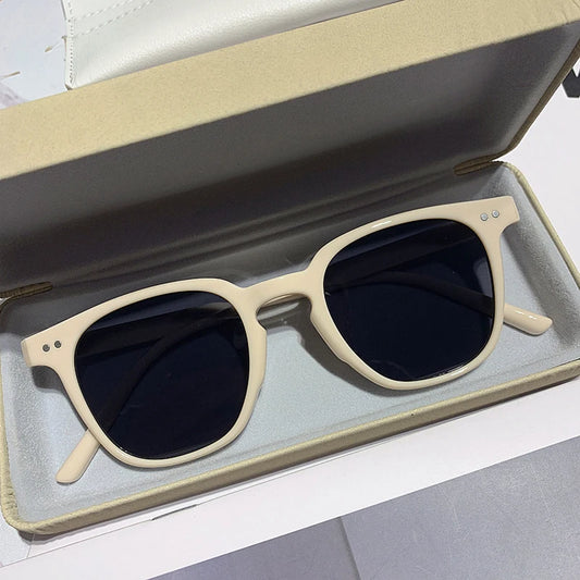 “Vintage square sunglasses, luxury brand, small round design, unisex stylish eyewear.” - Dazzory
