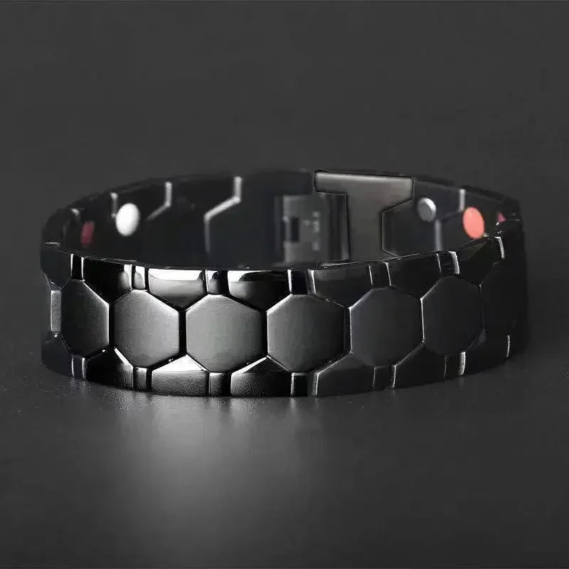 “Men’s Magnetic Detox Bracelet - Lymph Drainage & Arthritis Pain Relief Jewelry.”