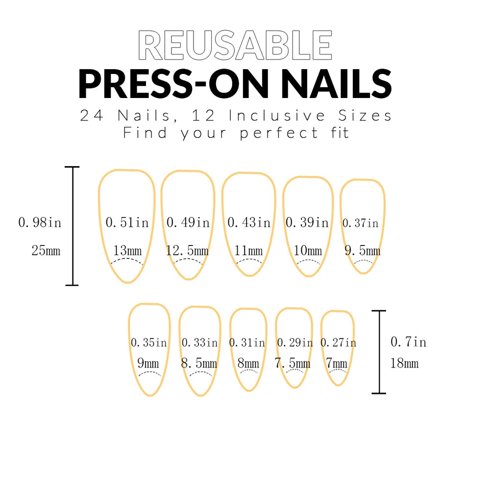 “24PCS Medium Stiletto Pink Press-On Nails – Full Cover Fake Nail Set with Love Design”