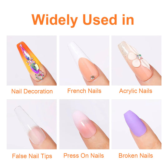 “5pcs/2pcs Super Strong Nail Glue for False Tips Acrylic Nails Long Lasting”